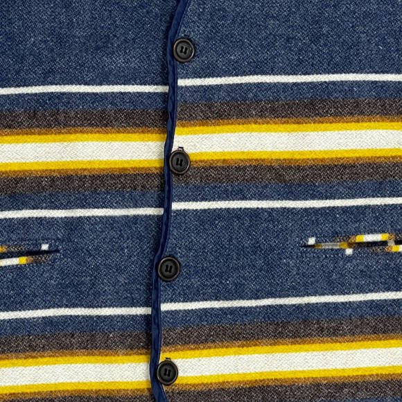 Rare Vintage 1980s Guess Women's Large Multicolour Striped Vest - Picture 4 of 7